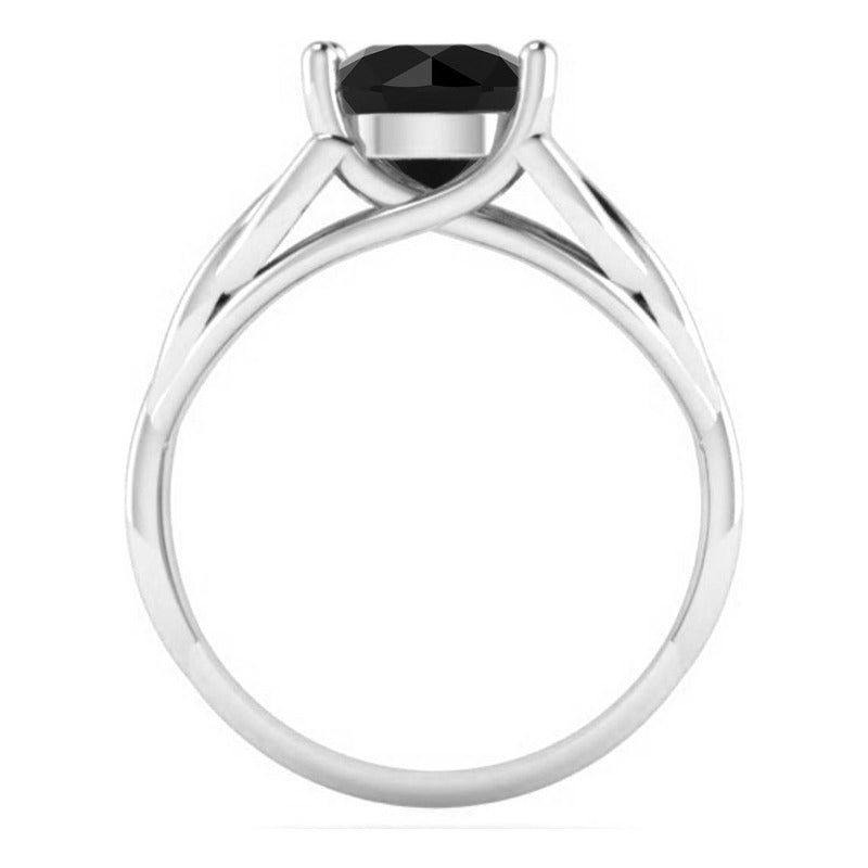 Anel Prata 925 Celta Knot Trinity Black Onix - Feminino