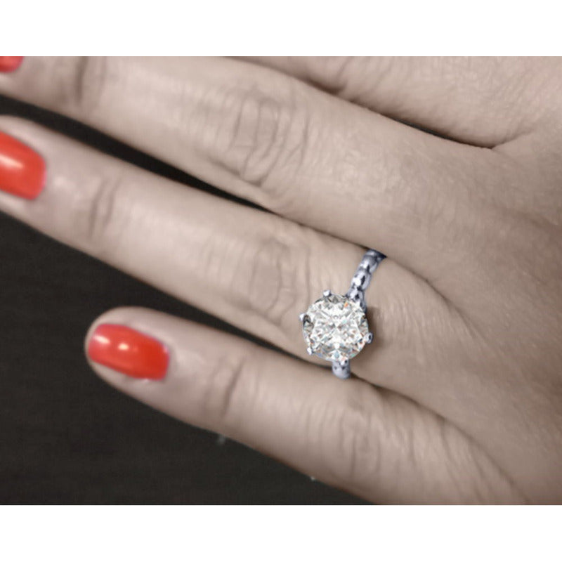 Anel Solitáro Pura Prata 925 Zirconia - Exclusivo