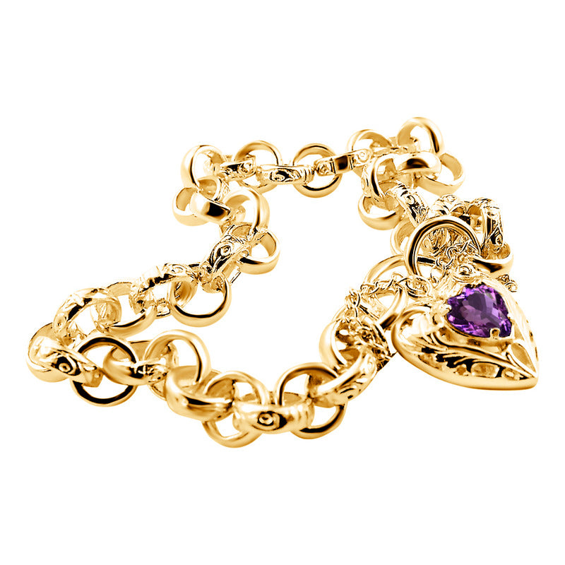 Pulseira Prata 925 Dourada 18k Elo Português - Exclusiva