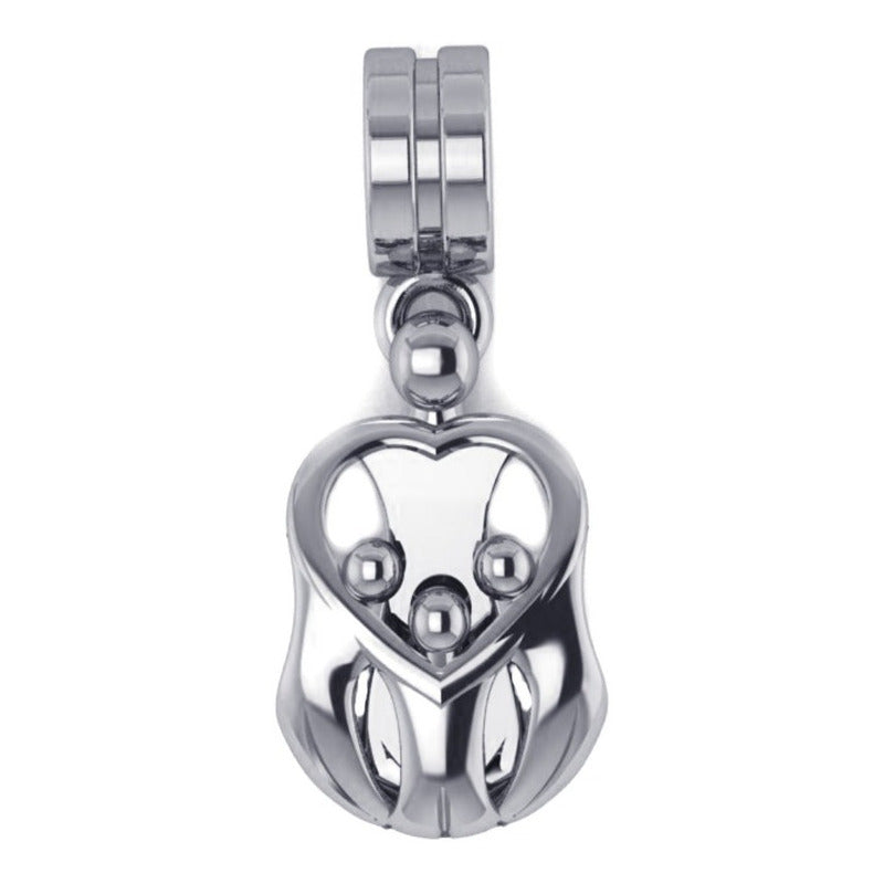 Berloque Família Prata 925 Mãe E 3 Filhos(as) - Exclusivo