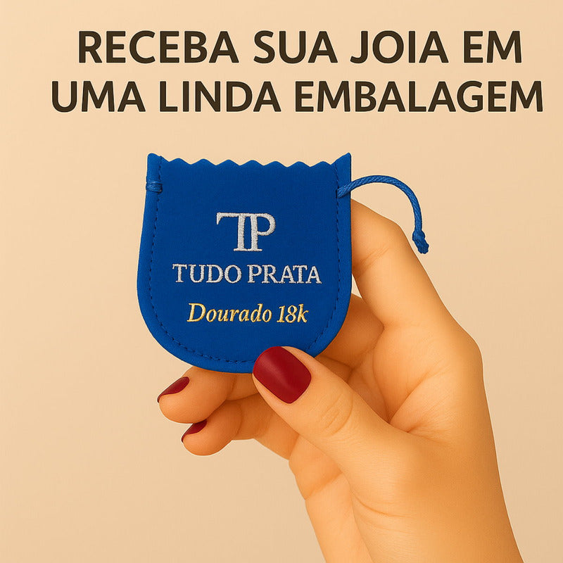 Brinco Argola Hexagonal Prata 925 Pingente Coração- Zircônia