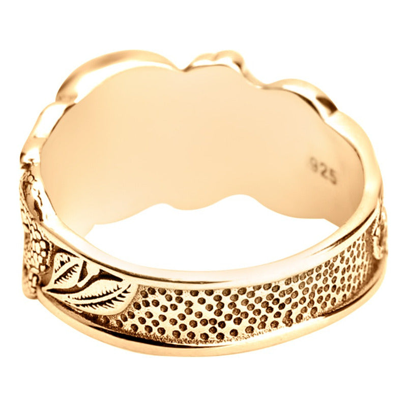 Anel Masculino Caveira Serpente Prata 925 Dourada Ouro 18k