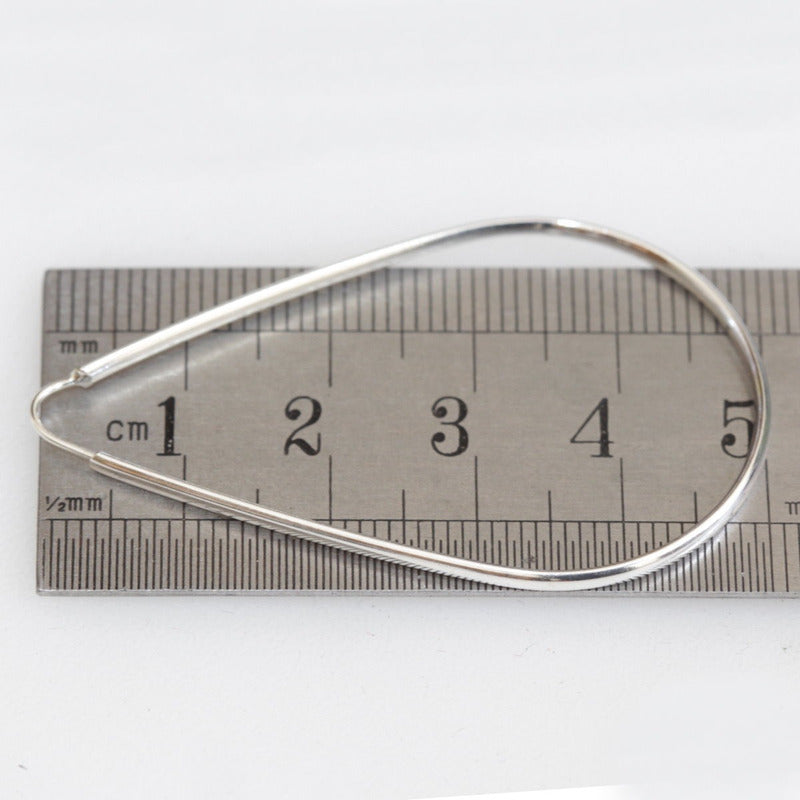 Argola Brinco Média Gota Prata 925- 5cm - Melhor Valor