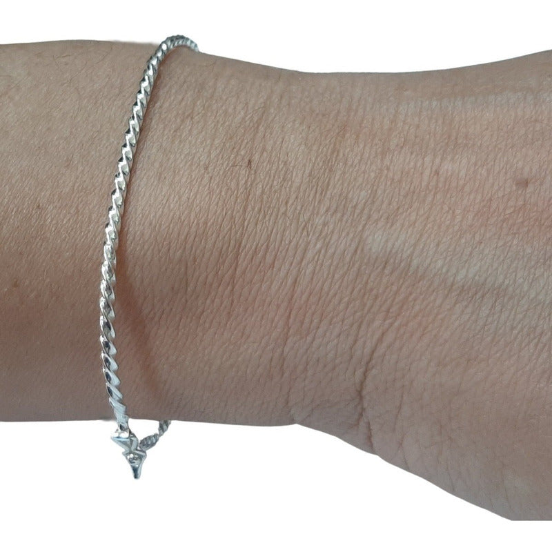 Pulseira Bracelete Rígido Prata 925 - Torcido Feminino