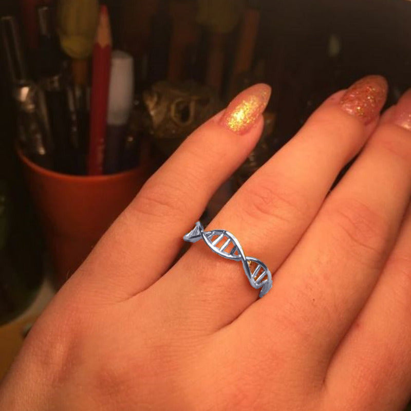 DNA Genome Biology Ring Pure 925 Silver - Best Price