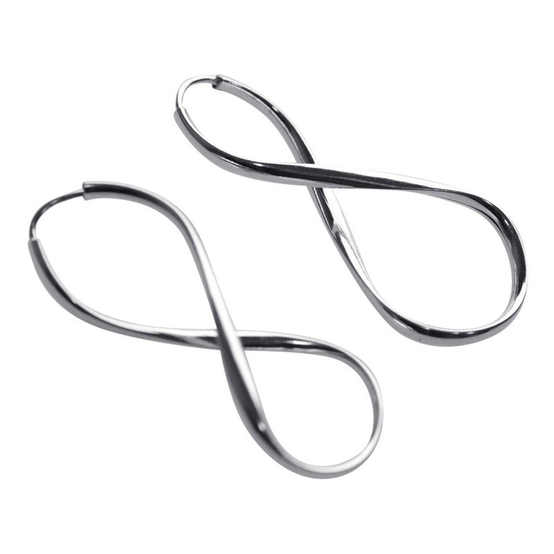 Argola Brinco Pequena Infinito Prata 925 - 3,8cm Feminina