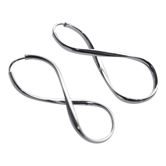 Argola Brinco Pequena Infinito Prata 925 - 3,8cm Feminina