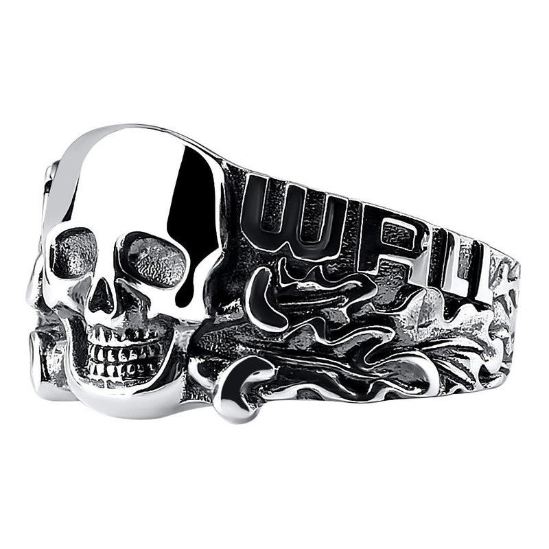 Anel Caveira Pura Prata 925 Masculino - Tamanhos Exclusivos