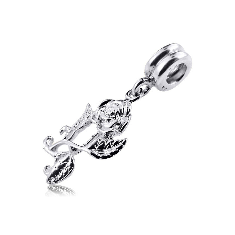 Berloque Rosa Pura Prata 925 - Exclusivo