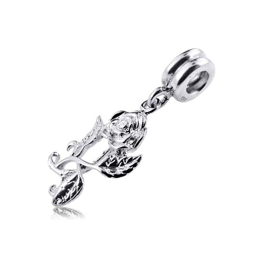 Berloque Rosa Pura Prata 925 - Exclusivo