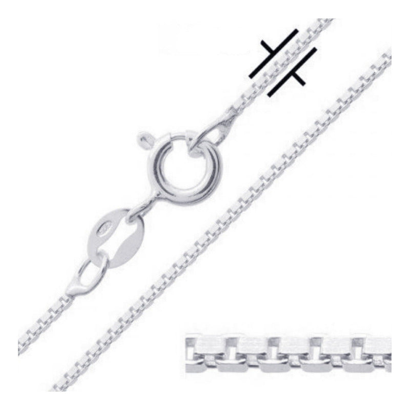 Corrente Prata 925 Veneziana - 45cm Ideal Para Pingentes