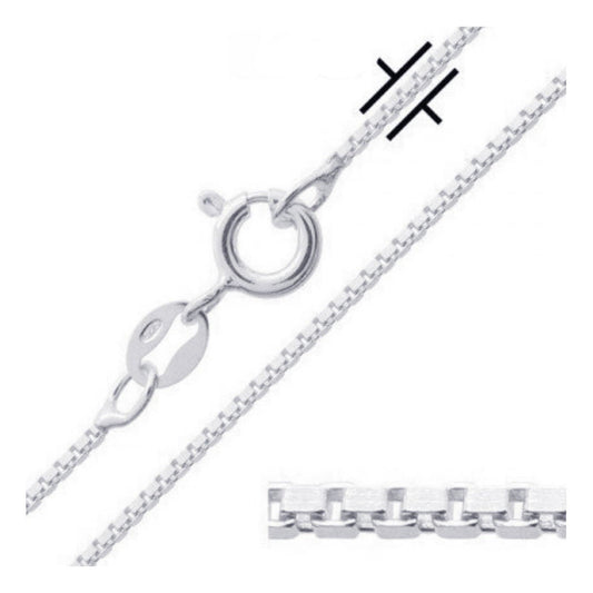 Corrente Prata 925 Veneziana - 45cm Ideal Para Pingentes