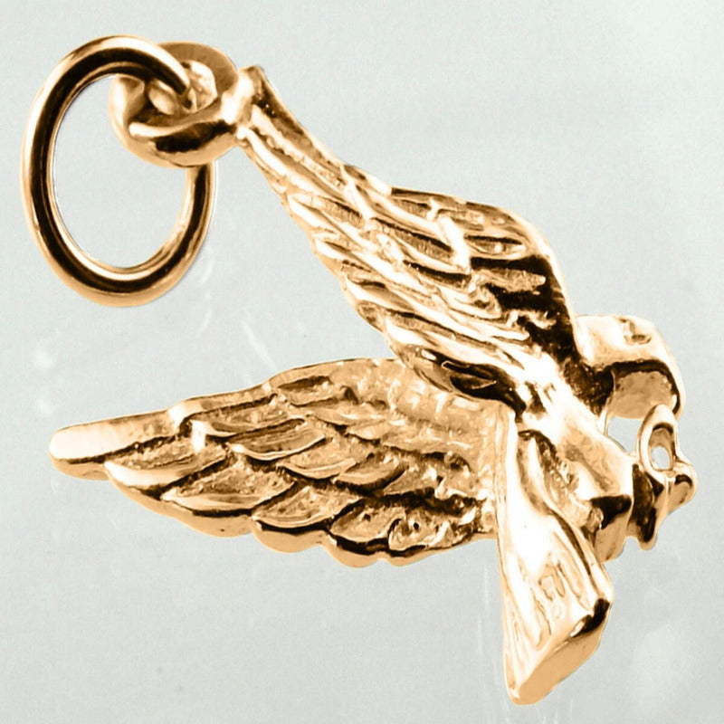 Pingente Águia De Prata 925 Dourada 18k - Exclusivo