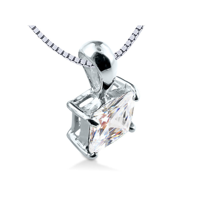 Colar Carré Prata 925 Zirconia