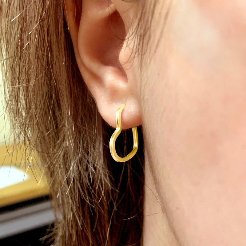 Argola Brinco Coração 2cm Prata 925 Dourada 18k