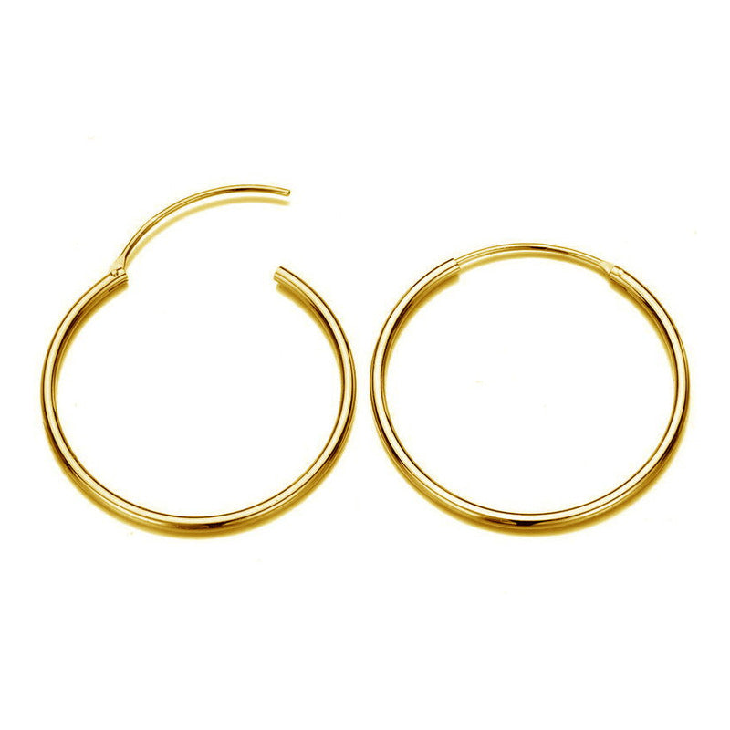 3 Pares Brinco Argola Trio Prata 925 Dourada 18k- 3 Tamanhos