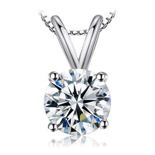 Colar Ponto De Luz Prata 925 Zirconia