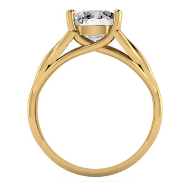 Anel Prata 925 Dourada 18k Celta Knot Trinity - Zircônia