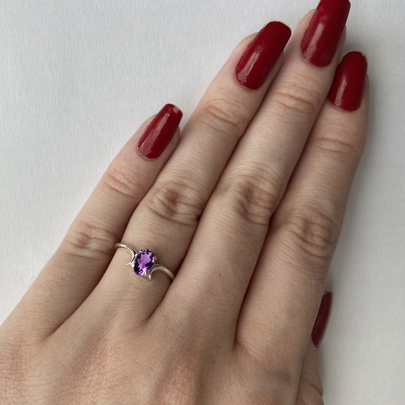 Roma Amethyst Ring Pure 925 Silver - Exclusive - Buy Jewelry Direct From The Factory And Save Money