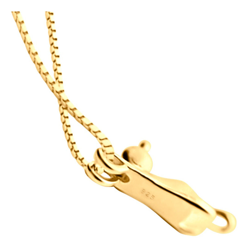Colar Gatinho Agarradinho Prata 925 Dourada 18k - Feminino