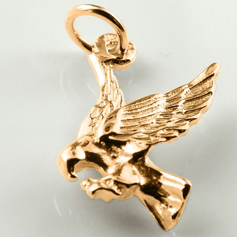 Pingente Águia De Prata 925 Dourada 18k - Exclusivo