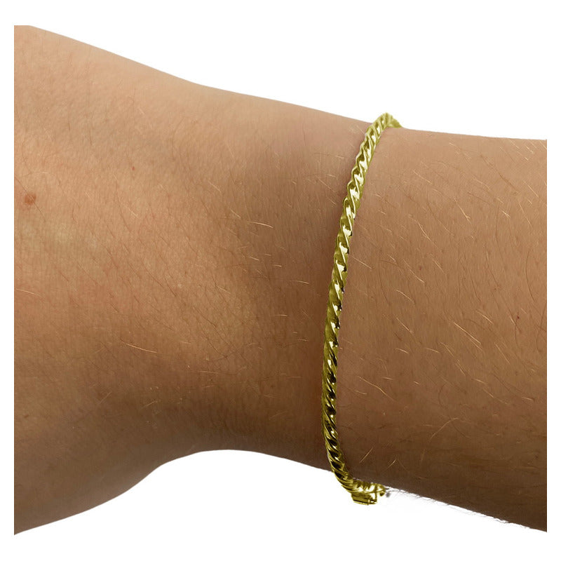 Pulseira Bracelete Pequeno Prata 925 Dourada 18k - Feminino