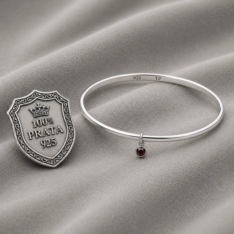 Pulseira Bracelete Ponto De Luz Prata 925 - Zirconias
