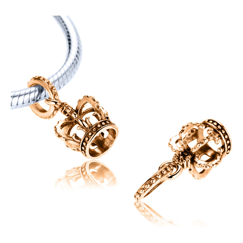 Berloque Coroa Prata 925 Dourada 18k - Exclusivo