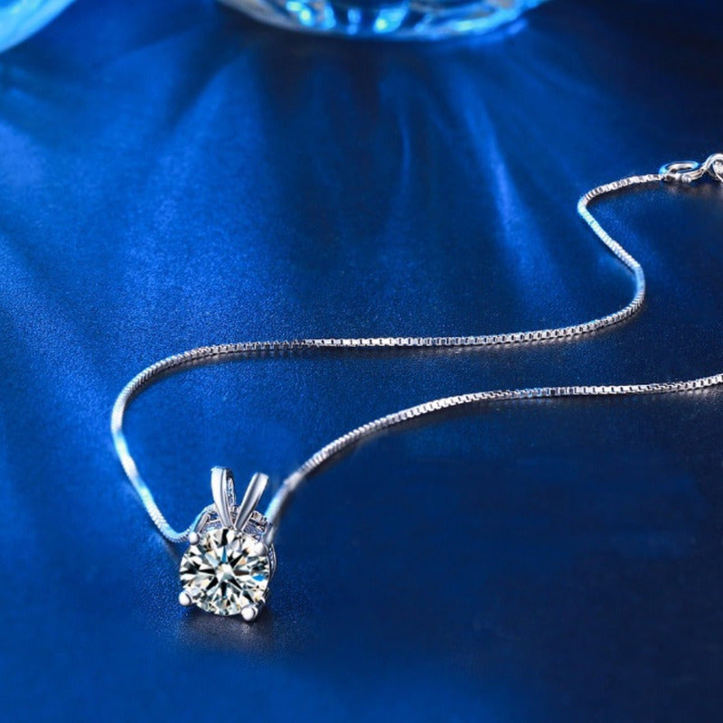 Colar Ponto De Luz Prata 925 Zirconia