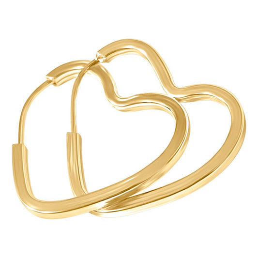 Argola Brinco Coração 2cm Prata 925 Dourada 18k