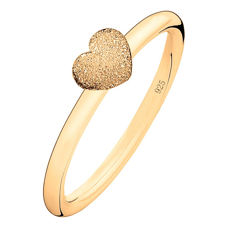 Anel Prata 925 Dourada Ouro 18k Diamantado - Certificado
