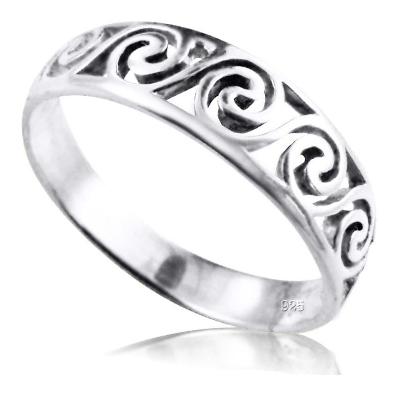 Celtic Swirl Ring Pure 925 Silver - Exclusive
