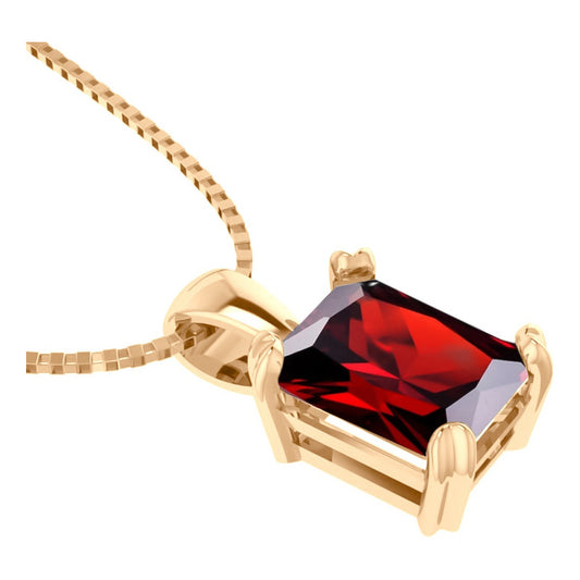 Colar Pingente Retangular Prata 925 Dourada 18k - Granada