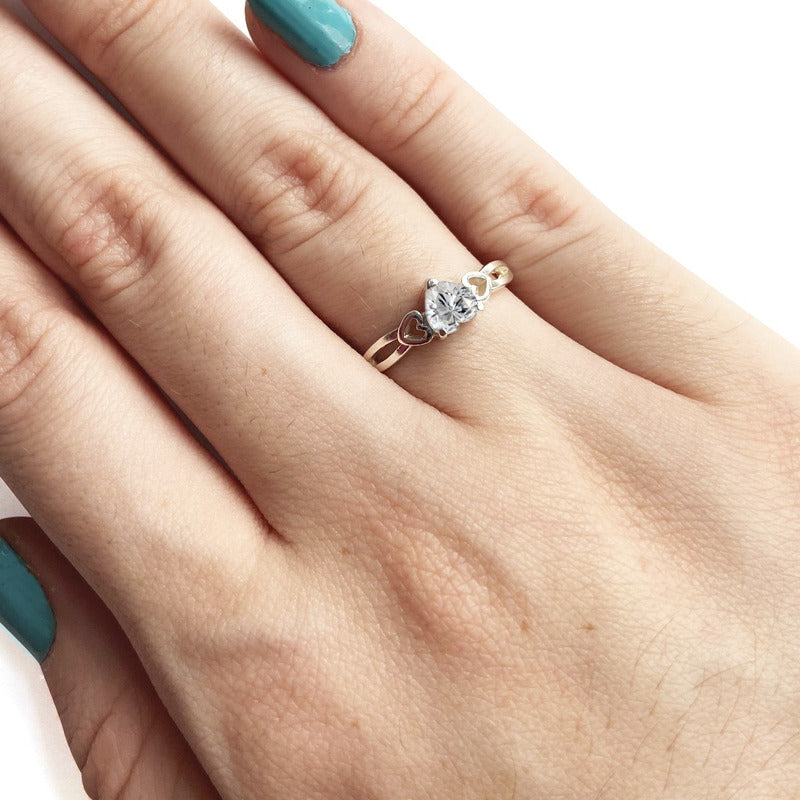 Pure 925 Silver Ring Eternal Heart Zirconia - Exclusive