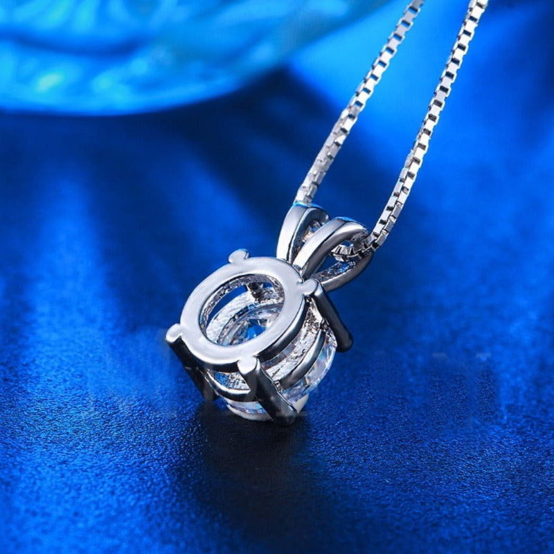 Colar Ponto De Luz Prata 925 Zirconia