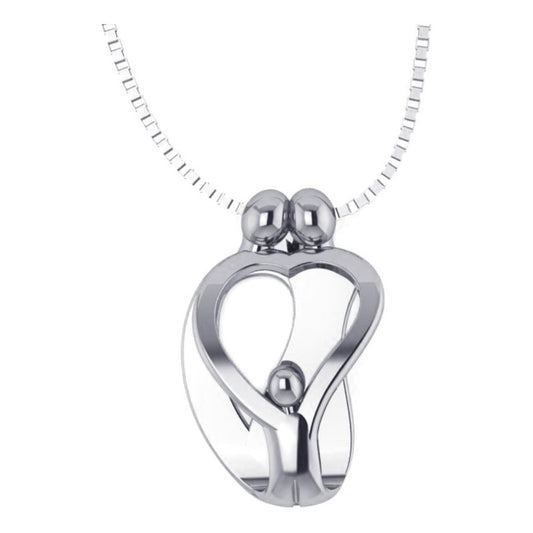 Colar Família De Prata 925 Pais E 1 Criança - Exclusivo