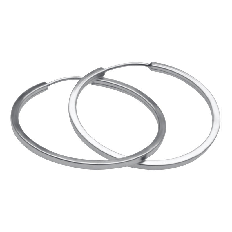 Brinco Argola Prata 925 Redonda - 25mm Feminina