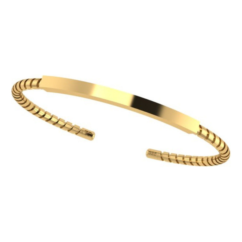 Pulseira Bracelete Torcido Prata 925 Dourada 18k - Unissex