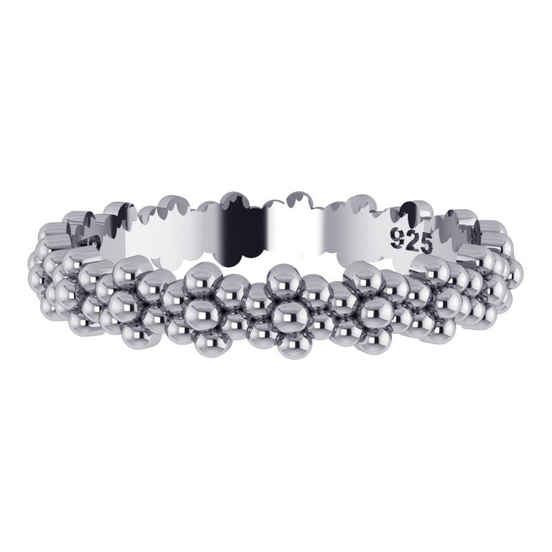 Anel De Prata 925 Flor Margaridas - Feminino - Compre Joias Direto Da Fábrica E Economize Dinheiro
