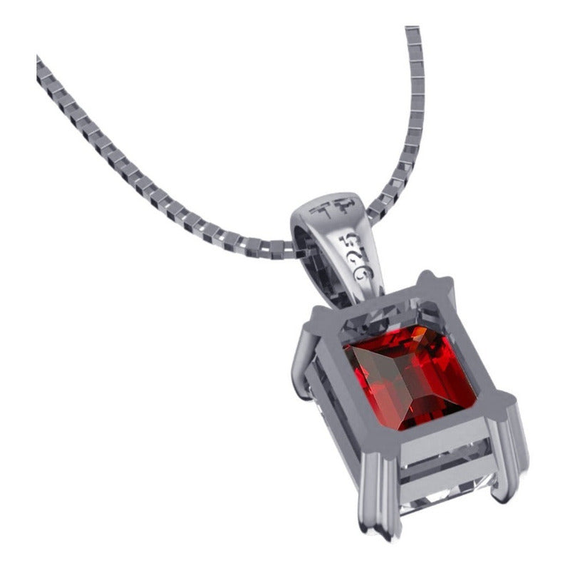 Colar Prata 925 Granada Retangular - Corrente Veneziana