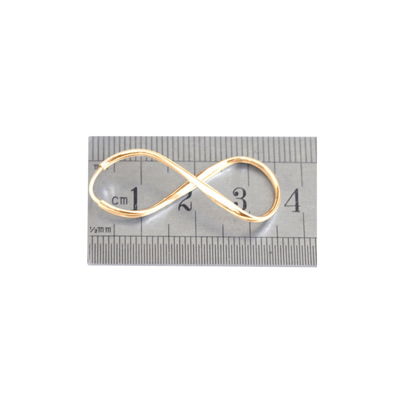 Argola Brinco 3,8cm Infinito Prata 925 Dourada 18k- Feminino