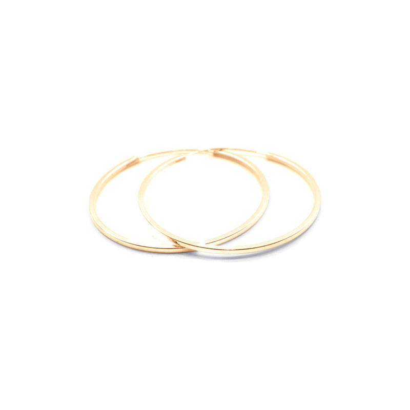 Argola Brinco Grande 7cm Prata 925 Dourada 18k Tubo Quadrado