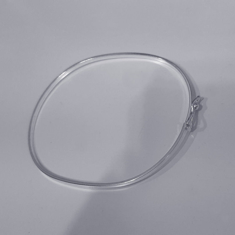 Pulseira Bracelete Rígido Pura Prata 925 -trava De Segurança