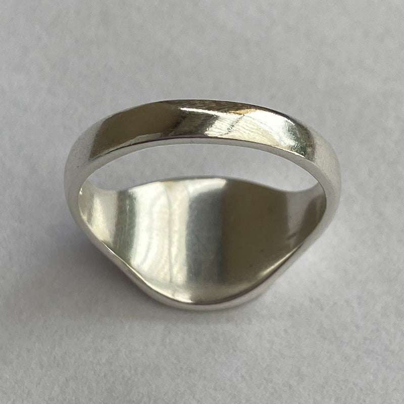 Anel De Prata 925 Sólido Masculino Arredondado - Exclusivo