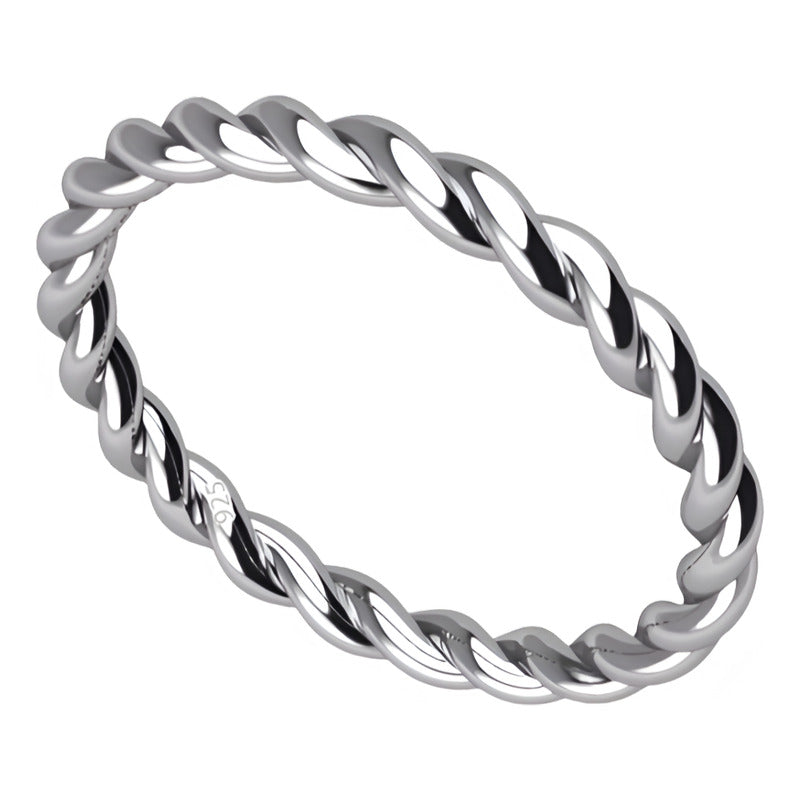 Twisted 925 Silver Ring - With Warranty Certificate - Buy Jewelry Direct From The Factory And Save Money