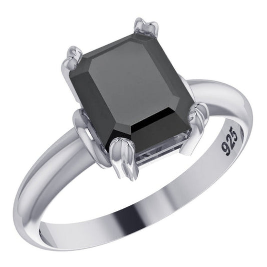 Anel Black Onix Natural De Pura Prata 925 Vintage- Exclusivo