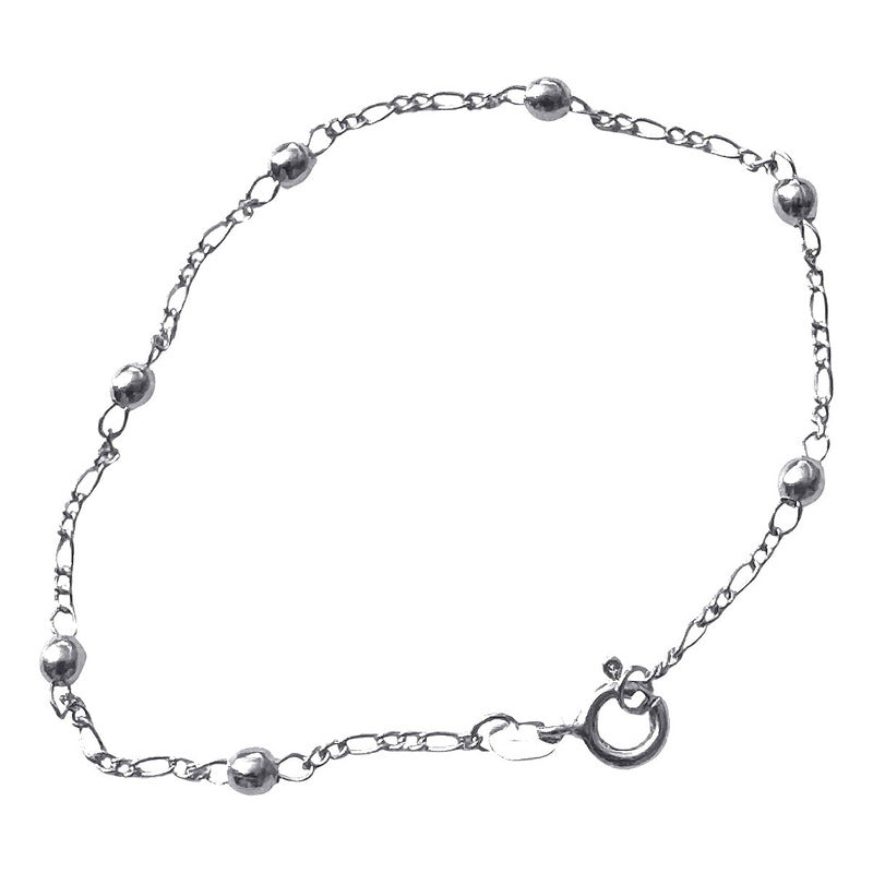 Pulseira Prata 925 Bolinha 3mm - Feminina