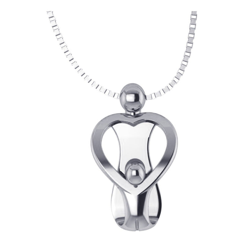 Family Necklace Mother and 1 Child in 925 Silver - Exclusive - Buy Jewelry Direct From the Factory and Save Money