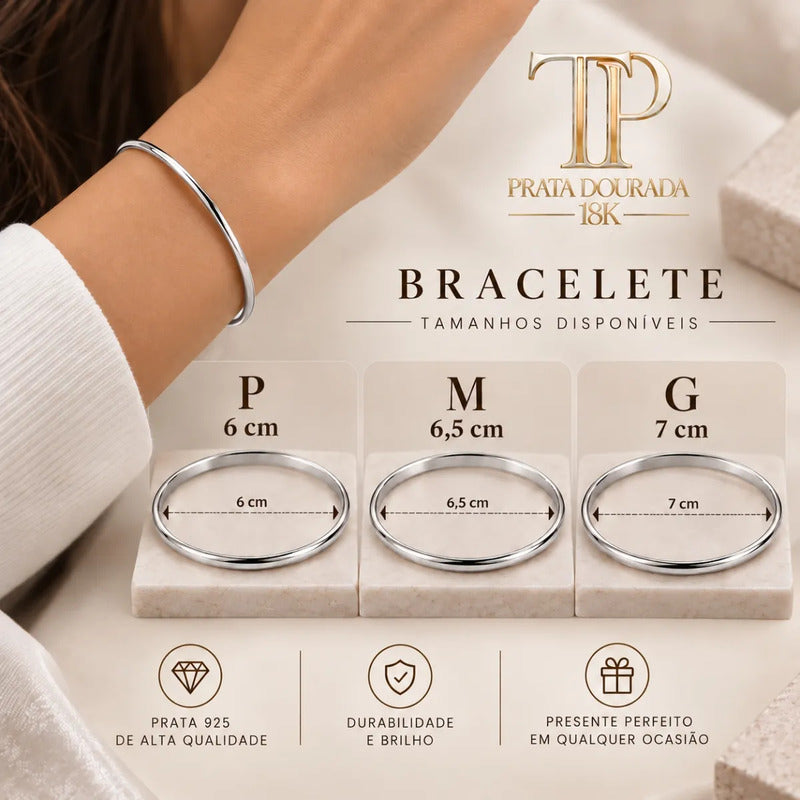 Pulseira Bracelete Arabesco Prata 925 - Maciço 6 Cm