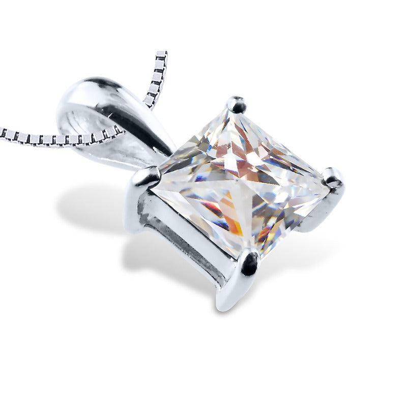Colar Carré Prata 925 Zirconia